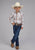 Roper Kids Boys 2488 Western Plaid Cream/Tangerine Cotton Blend L/S Shirt