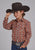Roper Kids Boys 2110 Plaid Wine/Blue Cotton Blend L/S Shirt