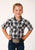 Roper Kids Boys 55/45 Plaids White/Black Cotton Blend S/S Shirt