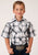 Roper Boys Kids White/Black Cotton Blend Plaid S/S Shirt