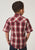 Roper Kids Boys 1974 Plaid Red Cotton Blend S/S Shirt