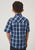 Roper Kids Boys 1975 Midnight Plaid Blue Cotton Blend S/S Shirt