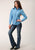 Roper Womens 1551 Broadcloth Heritage Blue Poly/Cotton L/S Shirt