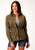 Roper Womens Brown/Turquoise Cotton Blend Mini Floral L/S Shirt