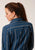 Roper Womens Floral Wallpaper Navy/Khaki Cotton Blend L/S Shirt