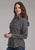 Roper Womens 2286 Floral Black/Cream Cotton Blend L/S Shirt