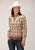 Roper Womens Fancy Applique Brown Cotton Blend L/S Shirt