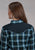 Roper Womens 2128 Windowpane Plaid Multi Blue Cotton Blend L/S Shirt