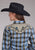Roper Womens 2412 Fancy Applique Blue/Brown Cotton Blend L/S Shirt