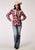 Roper Womens 1974 Plaid Red Cotton Blend Fancy L/S Shirt