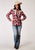 Roper Womens 1974 Plaid Red Cotton Blend Fancy L/S Shirt