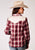 Roper Womens 1974 Plaid Red Cotton Blend Fancy L/S Shirt