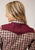 Roper Womens Wine/Cream Cotton Blend Small Scale L/S Plaid Shirt S