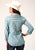 Roper Womens 1503 Ombre Stripe Aqua/Cream Cotton Blend L/S Shirt