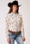 Roper Womens 1964 Vintage Floral Cream Cotton Blend Retro L/S Shirt