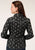 Roper Womens 1200 Floral Print Black/Cream Poly/Cotton Retro L/S Shirt