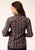 Roper Womens Camel Brown Plaid Blue Cotton Blend L/S Shirt