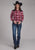 Roper Womens 2131 Plaid Red/White Cotton Blend L/S Shirt