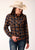 Roper Womens 822 Plaid Navy/Brown Cotton Blend L/S Shirt