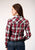 Roper Womens Grey Plaid Red Cotton Blend L/S Shirt