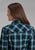 Roper Womens 2128 Windowpane Plaid Multi Blue Cotton Blend L/S Shirt