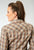 Roper Womens 1970 Plaid Brown Cotton Blend L/S Shirt