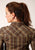 Roper Womens 1712 Multi Plaid Brown Cotton Blend L/S Shirt
