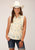 Roper Womens Vintage Wheat Tan Cotton Blend S/L Shirt