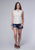 Roper Womens 2065 Mini Floral White/Black Cotton Blend S/L Blouse