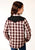 Roper Girls Cream Plaid Wine Cotton Blend L/S Shirt