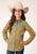 Roper Girls Fancy Butterscotch Yellow Cotton Blend L/S Shirt