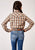 Roper Kids Girls 1970 Plaid Brown Cotton Blend Fancy L/S Shirt