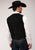 Roper Mens Antique Brass Front Yokes Black Suede Leather Vest
