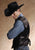 Roper Mens Buckle Tie Brass Snaps Black Suede Leather Vest