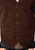 Roper Mens Buckle Tie Brass Snaps Dark Brown Suede Leather Vest