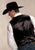Roper Mens Buckle Tie Brass Snaps Black Suede Tall Leather Vest