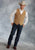 Roper Mens Brown Cow Suede Leather Basic Tall Man Brass Snap Western Vest