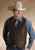 Roper Mens Front Yoke Nappa Mid Brown Goat Leather Leather Vest