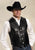 Roper Mens Buffalo Nickel Nappa Black Leather Leather Vest