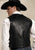 Roper Mens Buffalo Nickel Nappa Black Leather Leather Vest