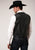 Roper Mens Buffalo Nickel Nappa Black Leather Leather Vest