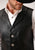 Roper Mens Buffalo Nickel Nappa Black Leather Leather Vest