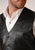 Roper Mens Front Yoke Snaps Black Lamb Leather Leather Vest