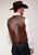 Roper Mens Front Yoke Snaps Dark Brown Lamb Leather Leather Vest