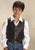 Roper Kids Boys Nappa Yokes Dark Brown Lamb Leather Leather Vest