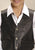 Roper Kids Boys Nappa Yokes Dark Brown Lamb Leather Leather Vest