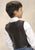 Roper Kids Boys Nappa Yokes Dark Brown Lamb Leather Leather Vest