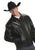 Roper Mens Western Bomber Black Leather Leather Jacket