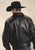 Roper Mens Western Bomber Black Leather Leather Jacket