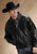 Roper Mens Western Bomber Black Leather Big Leather Jacket